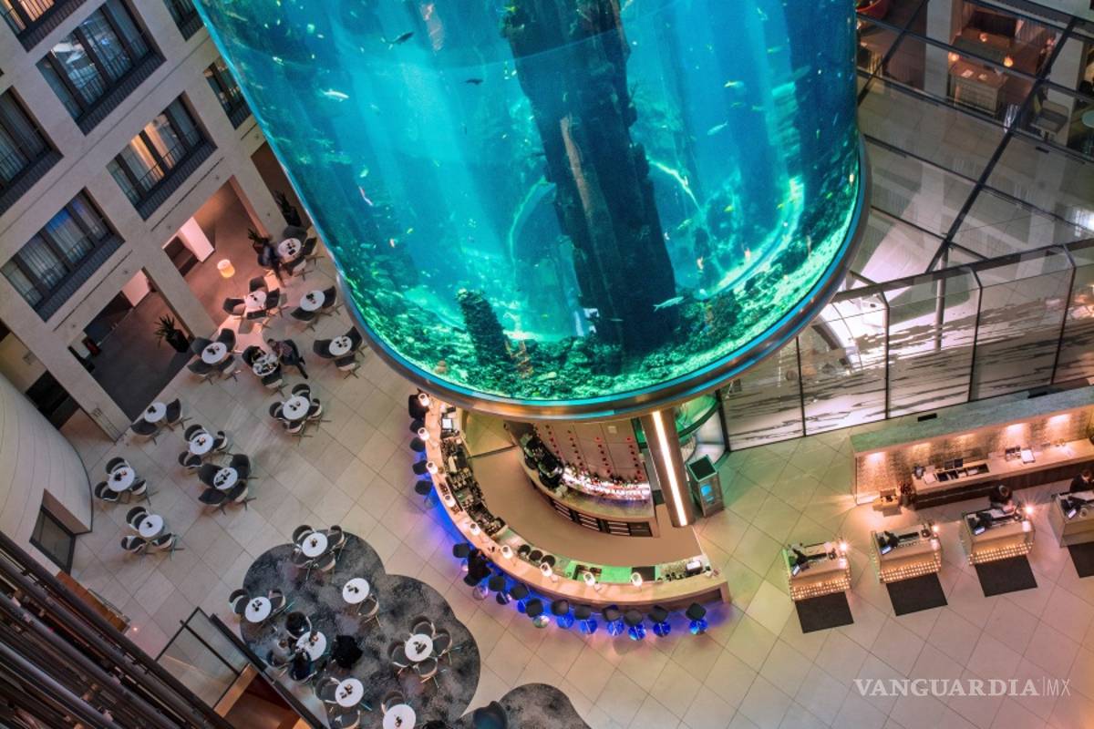 $!AquaDom, el acuario cilíndrico más grande del mundo