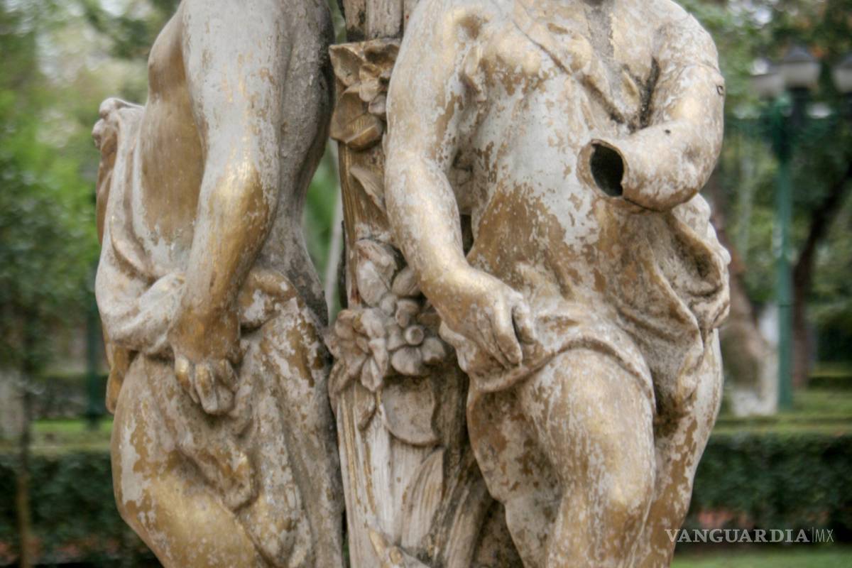 En el abandono la Fuente del Fauno de la Alameda de Saltillo