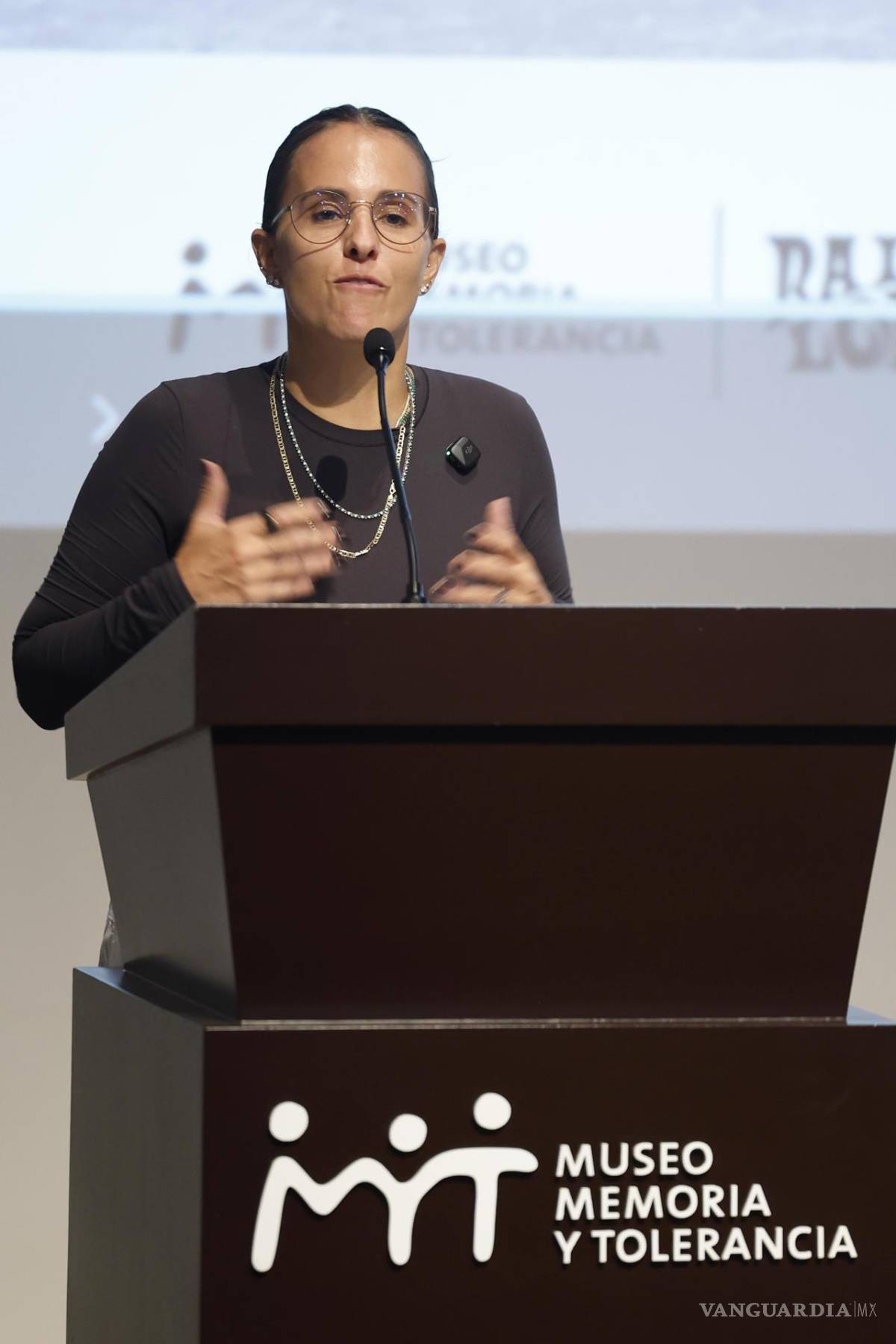 $!La cofundadora y vocera de la organización Reinserta, Saskia Niño, en la presentación del estudio ”Entender para prevenir: Factores asociados al delito sexual 2026”,