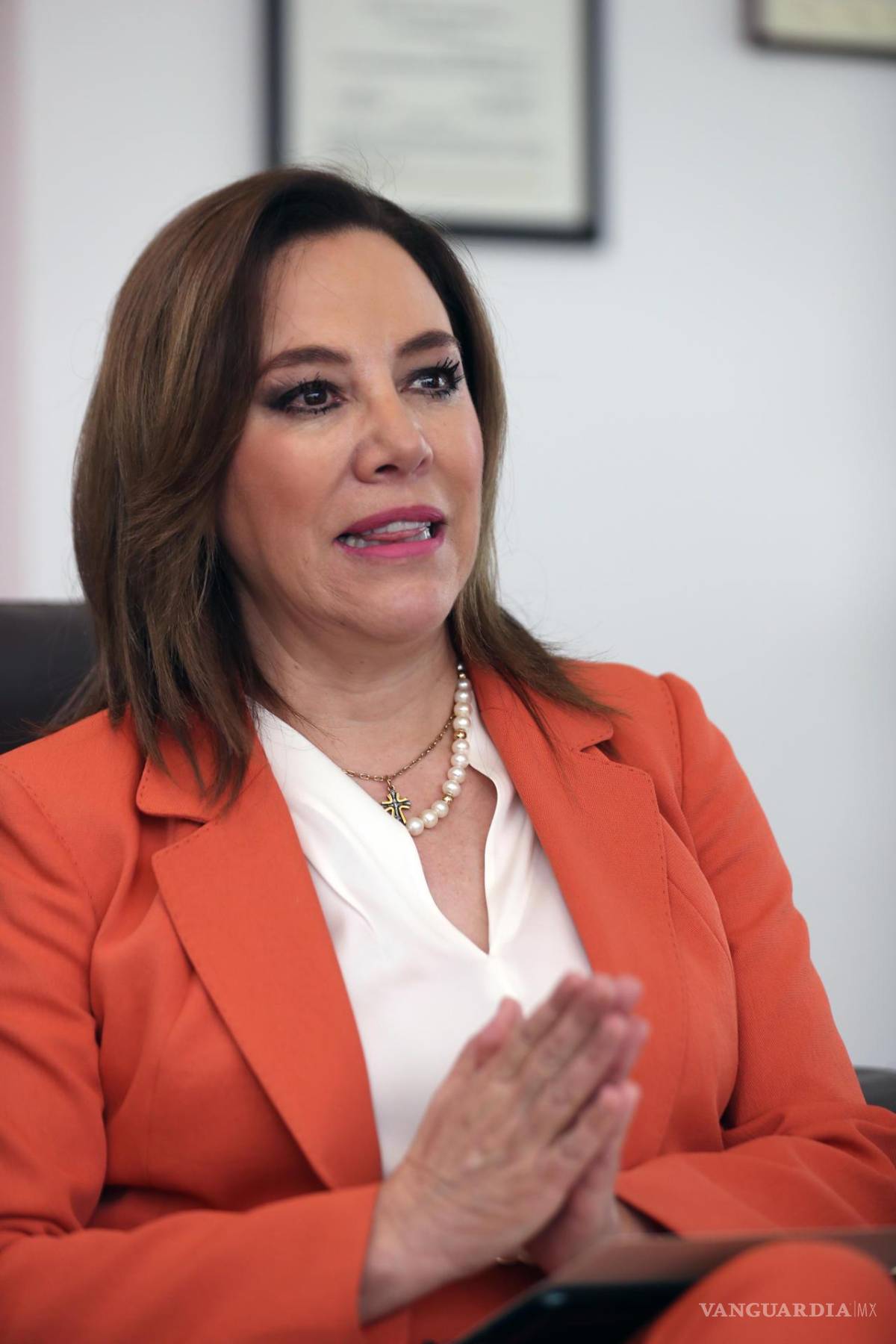 $!La presidenta del Instituto Nacional de Transparencia y Acceso a la Información (INAI), Blanca Liliana Ibarra, habla durante una entrevista con EFE en CDMX.