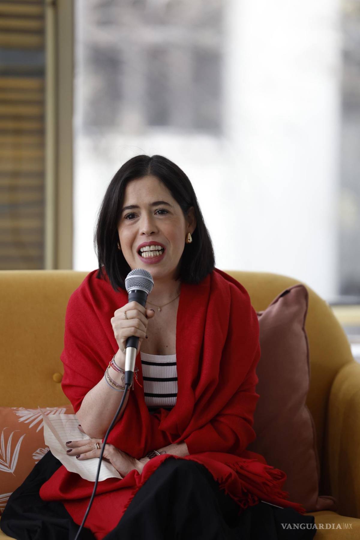 $!La directora general de la Fundación Antenas por los Niños, Julia Niño de Rivera, durante la presentación del ‘Espacio Antenas', en Ciudad de México (México).