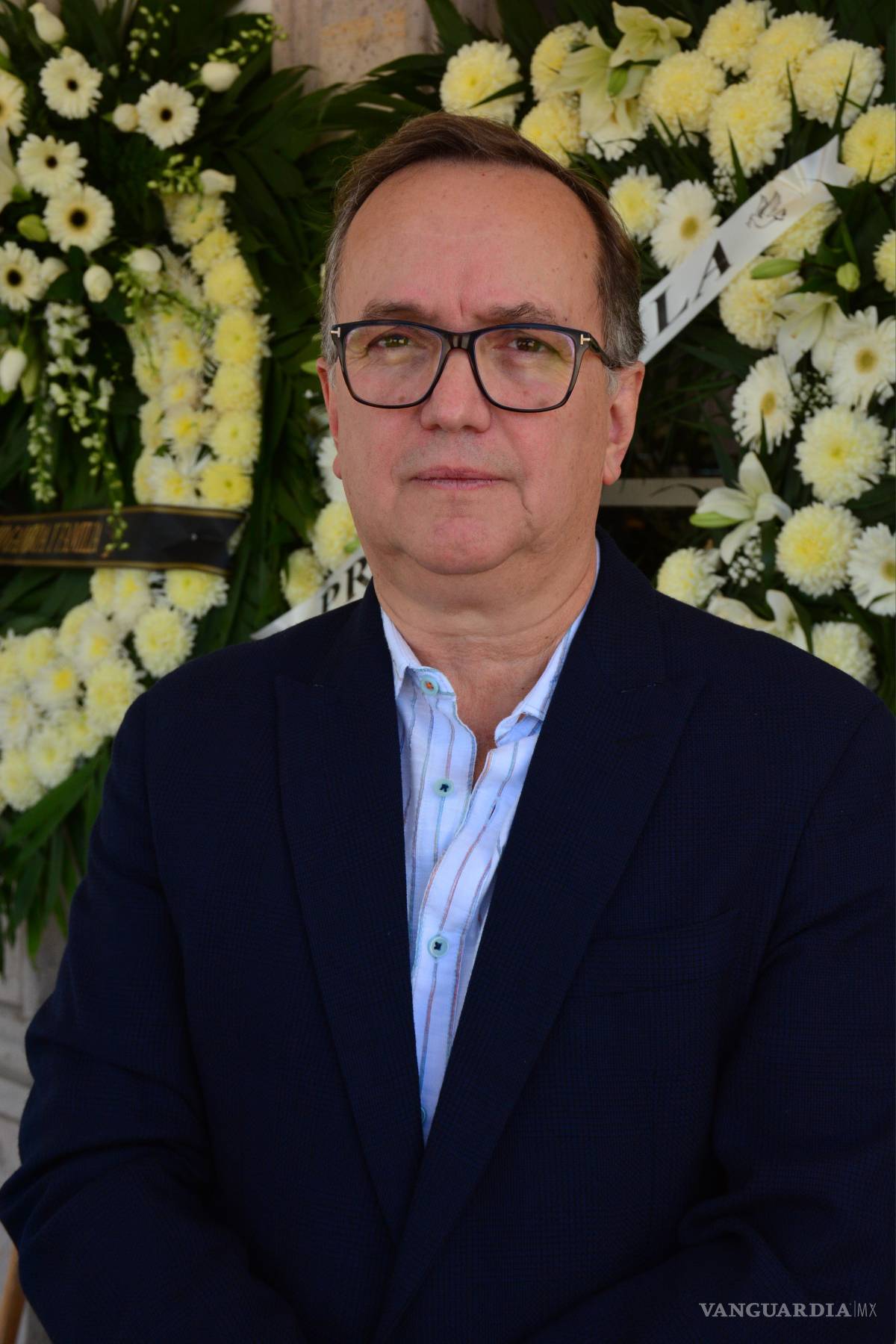 $!Juan Ramón Cárdenas Cantú recordó la trayectoria de Ricardo García Guerra y su compromiso con el comercio de Saltillo.