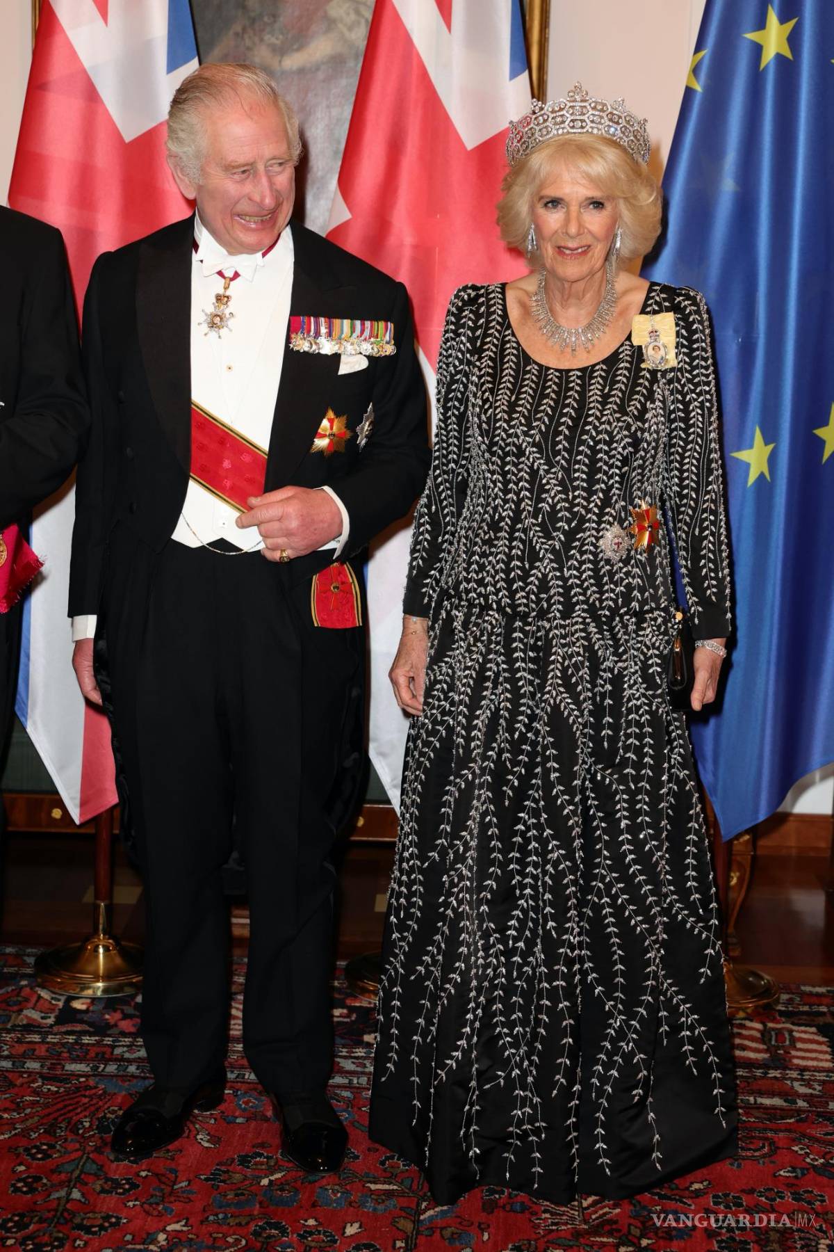 $!29/03/2023.nEl rey Carlos III de Gran Bretaña y Camilla, la reina consorte, en un banquete estatal en el palacio presidencial Schloss Bellevue en Berlín, Alemania.