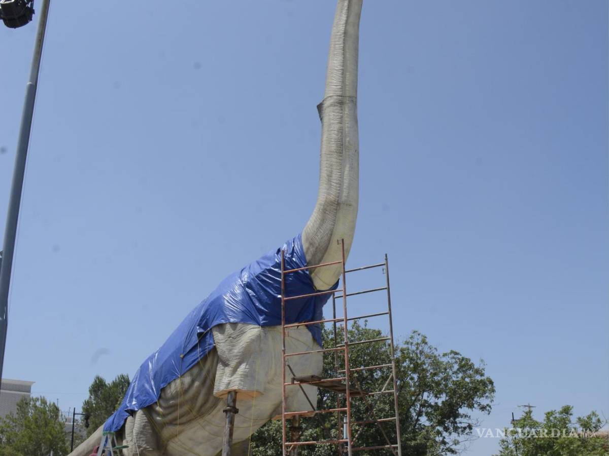$!Saurópodo será robotizado y es una de las máximas atracciones del parque temático de la Alameda de Ramos Arizpe.