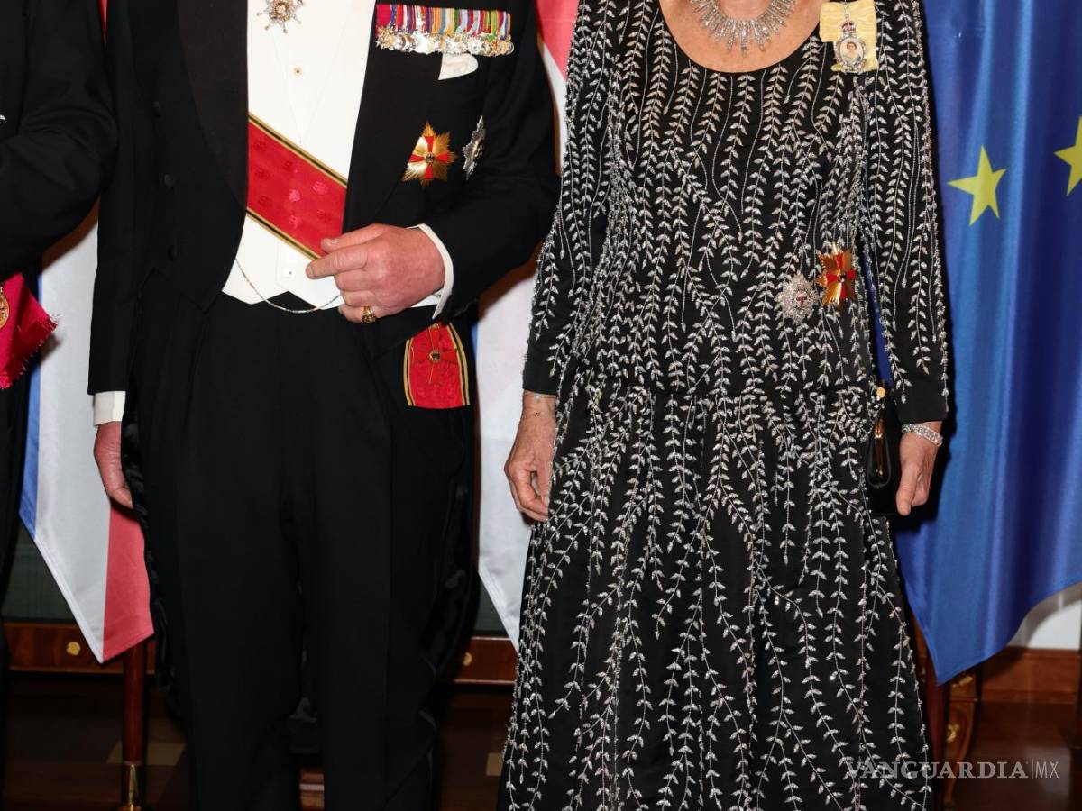 $!29/03/2023.nEl rey Carlos III de Gran Bretaña y Camilla, la reina consorte, en un banquete estatal en el palacio presidencial Schloss Bellevue en Berlín, Alemania.