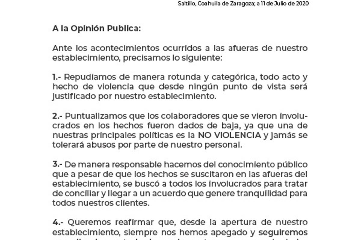 $!Cierra bar Polanquito en Saltillo tras golpiza a hombre; afectados preparan denuncia