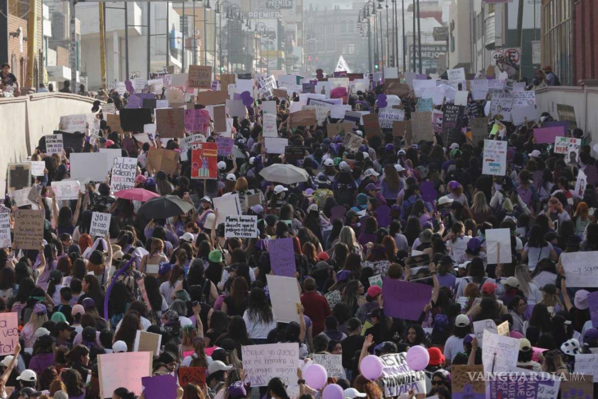 $!La respuesta a la convocatoria para la marcha del 8M en Saltillo fue mayúscula.