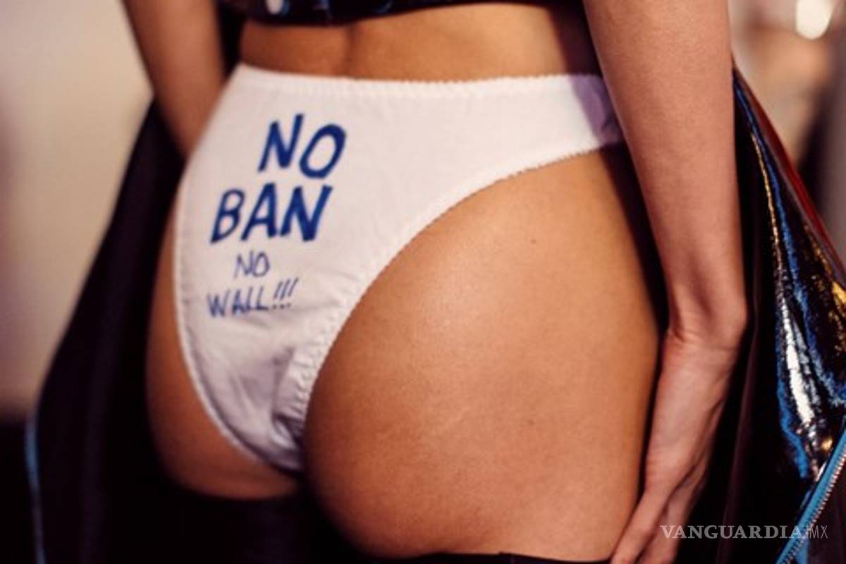 $!Protestas contra Trump llegan a las pasarelas