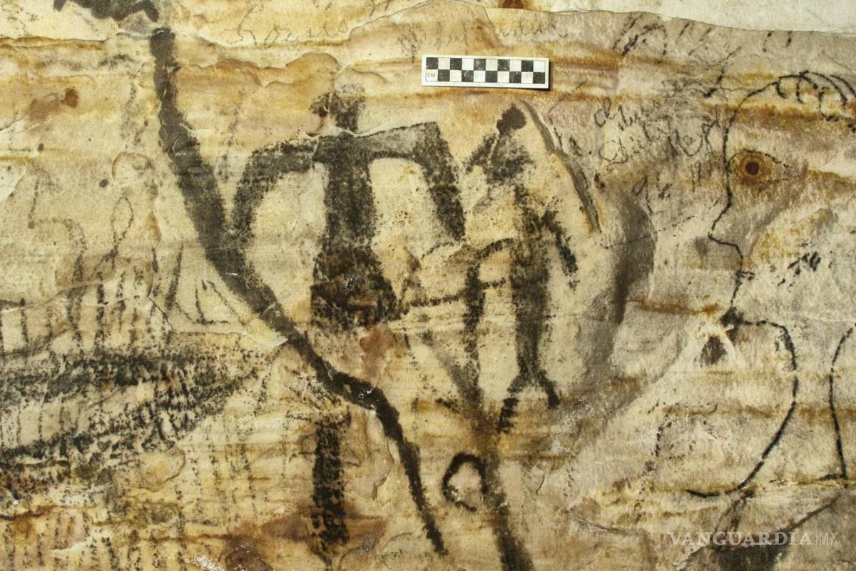 $!Esta foto sin fecha proporcionada por Alan Cressler muestra una cueva de Missouri con obras de arte de la nación Osage que datan de más de 1,000 años y se vendió en una subasta. AP/Alan Cressler