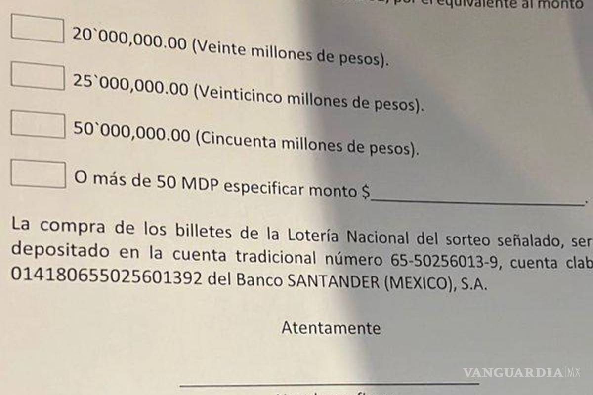 AMLO pidió a empresarios comprar al menos 20 mdp en billetes de Lotería; ellos lo niegan