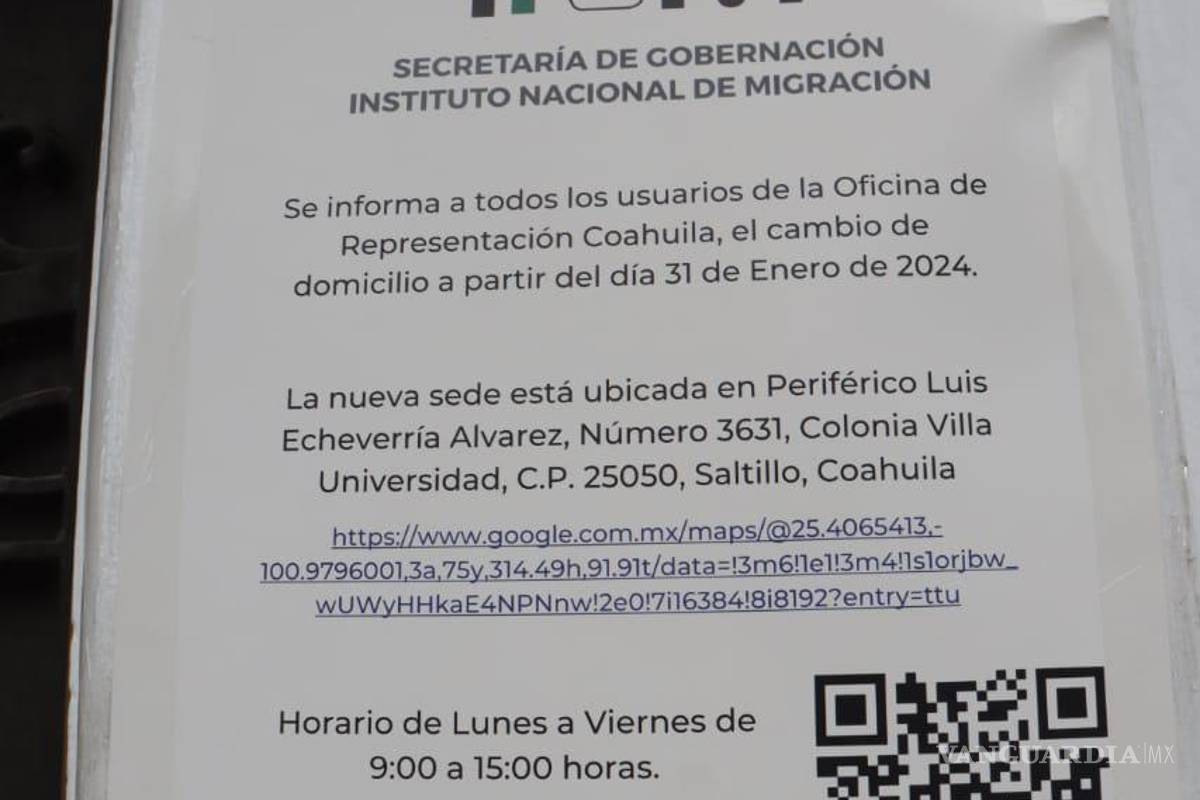 $!Dirección incorrecta en Maps para la nueva sede del INM en Saltillo.