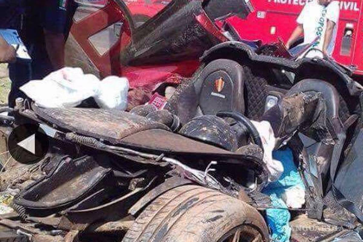 $!Destrozan lujoso auto de 22 millones de pesos en Nuevo Laredo