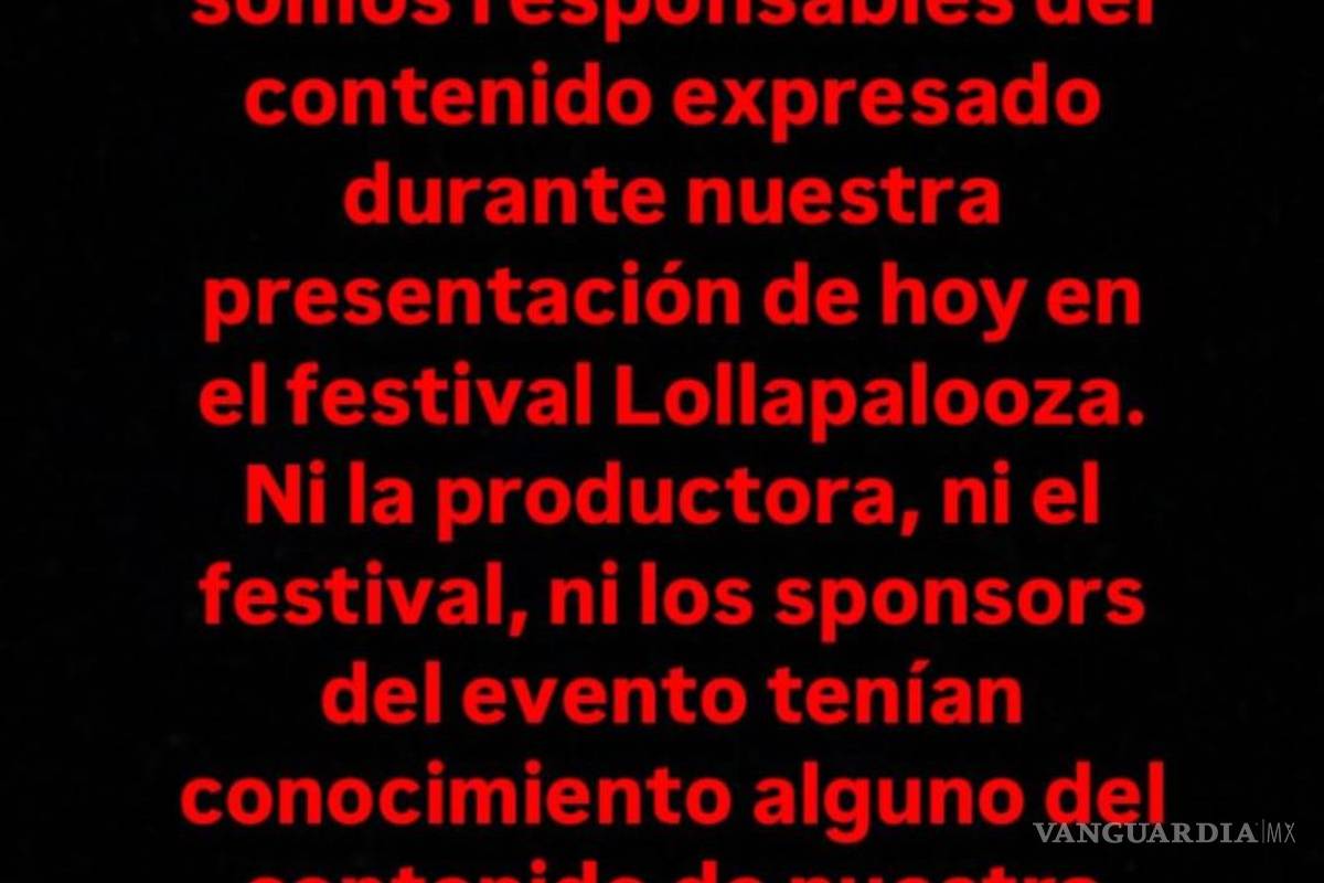 $!Comunicado de Dum Chica sobre Lolapalooza