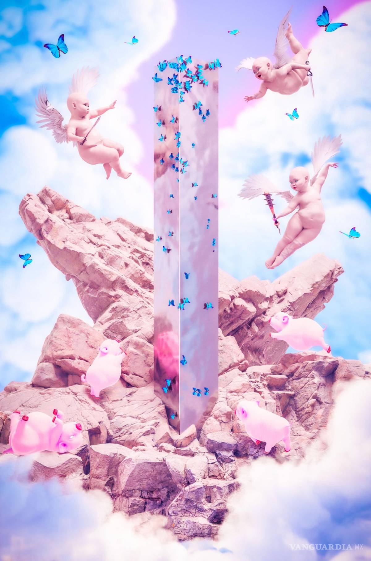 $!La obra Rokoko Monolith de Grimes fue subastada y alcanzó los 6 millones de dólares.