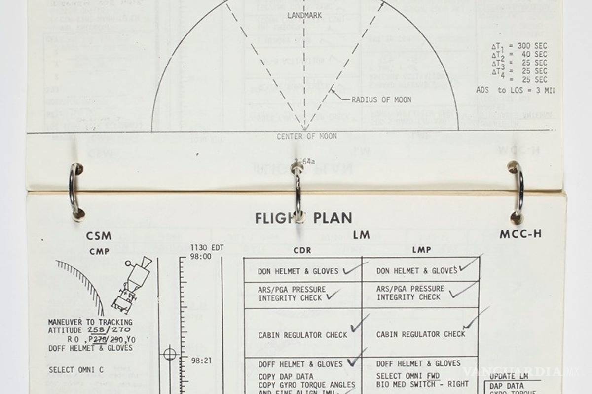 Primer manual para alunizaje del Apolo 11 podría venderse por 9 mdd en subasta
