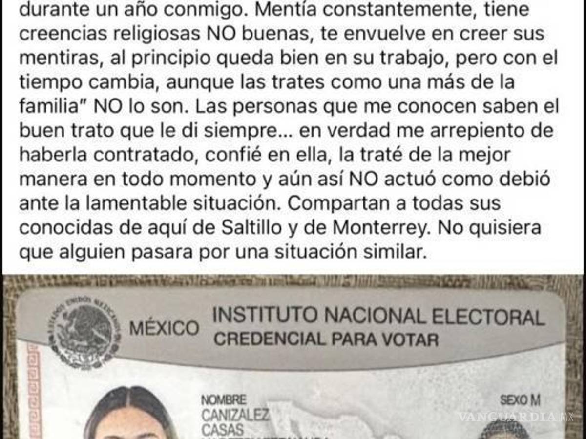 $!A través de páginas de Facebook, la familia de las menores saltillenses compartió su sentir sobre el trabajo de la niñera.