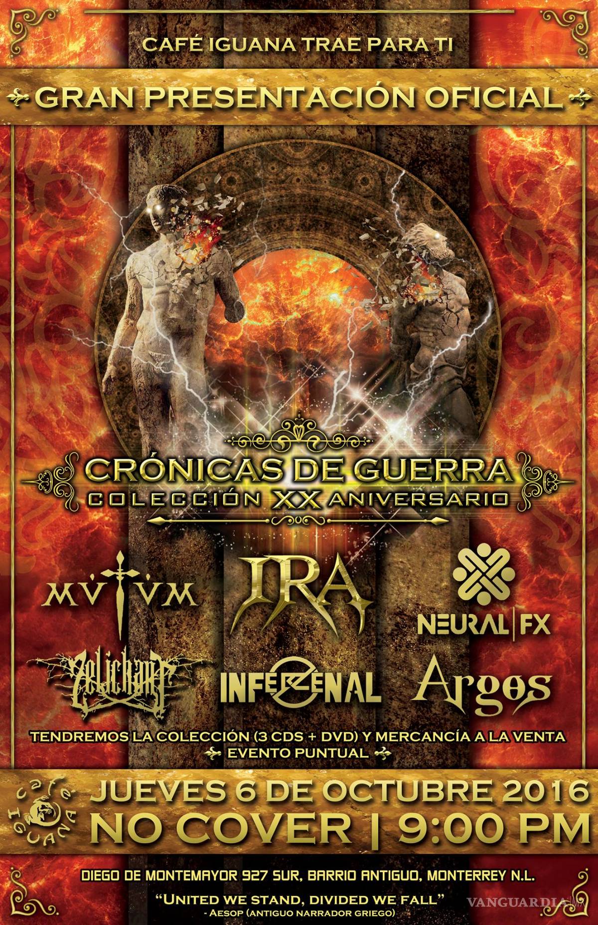 $!IRA, sus Crónicas de Guerra y XX años de trayectoria