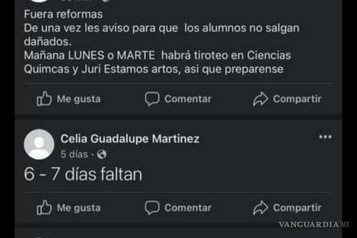 Amenazan con tiroteo en campus rectoría de la UAdeC