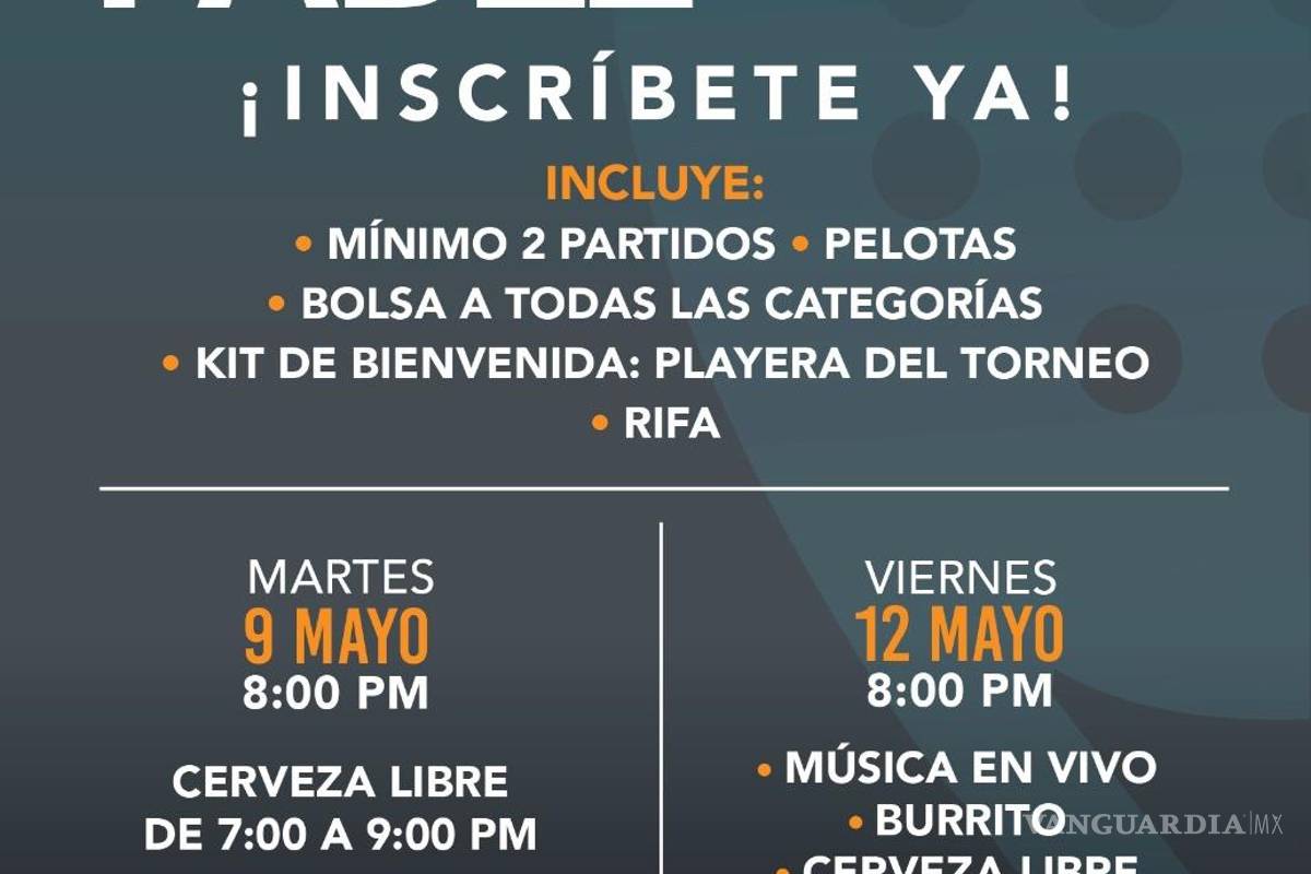 Anuncian torneos anuales de pádel y tenis en American Sport Center