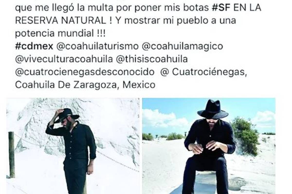 $!Multan a influencer en Cuatrociénegas, Coahuila... ¡por pisar con sus botas la reserva natural!