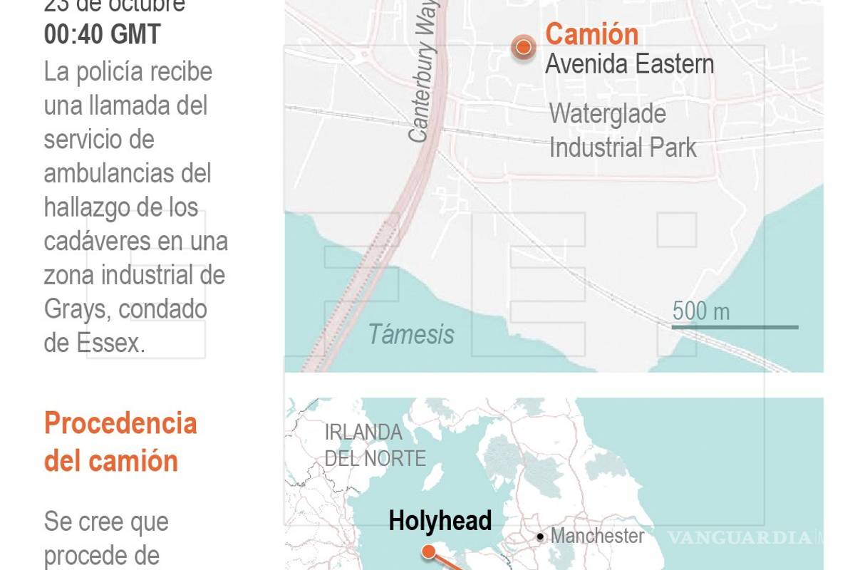 Encuentran 39 cadáveres en un contenedor de un camión en Inglaterra