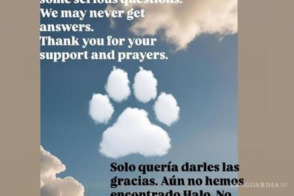 $!Mensaje de agradecimiento de Aaron Ramsey y Colleen en Instagram tras días de búsqueda de Halo.