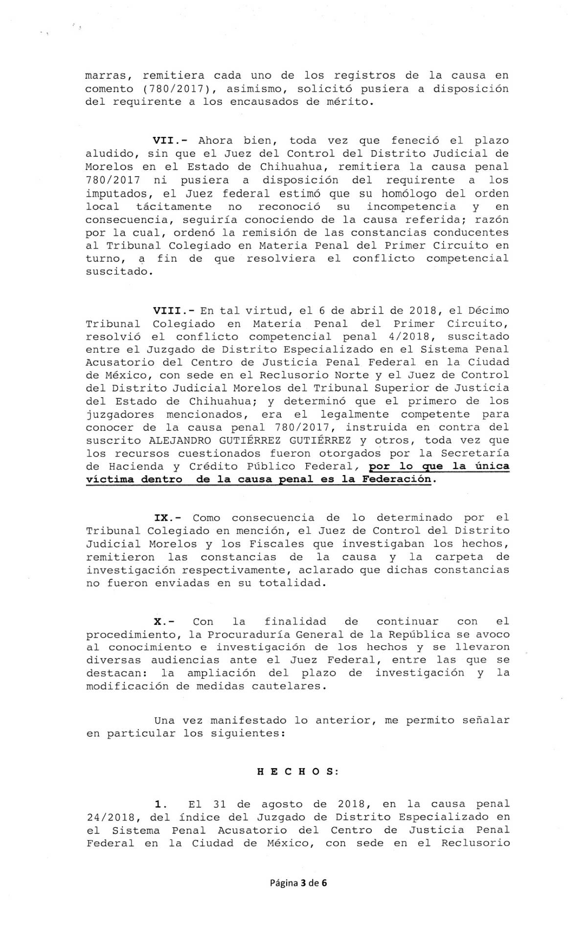 $!Alejandro Gutiérrez presenta denuncia contra Gobierno de Chihuahua por privación ilegal de la libertad