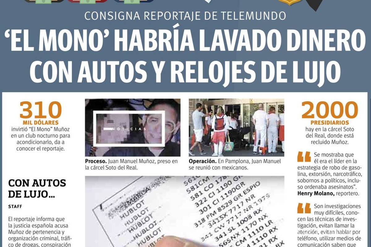 El 'Mono' Muñoz, presunto enlace de grupo criminal en Europa, es extraditado de España a Estados Unidos