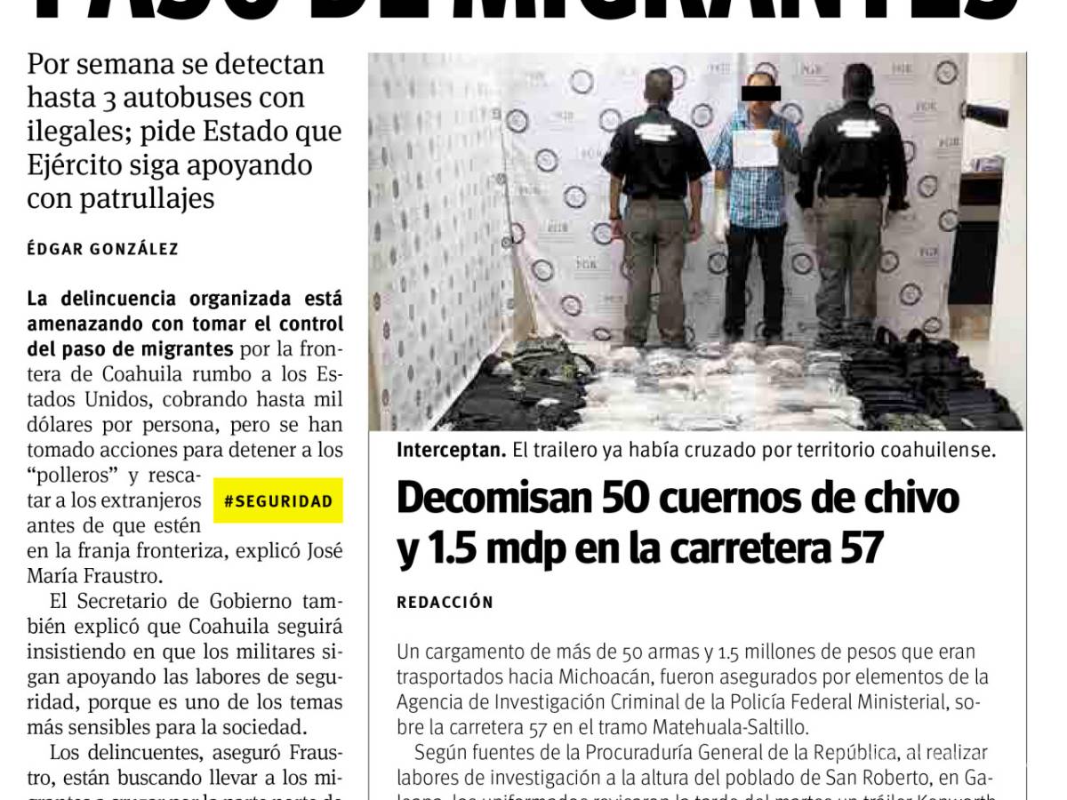 $!Trazan por aire mapa de brechas que utilizan los Zetas para tráfico de drogas y de migrantes en Coahuila