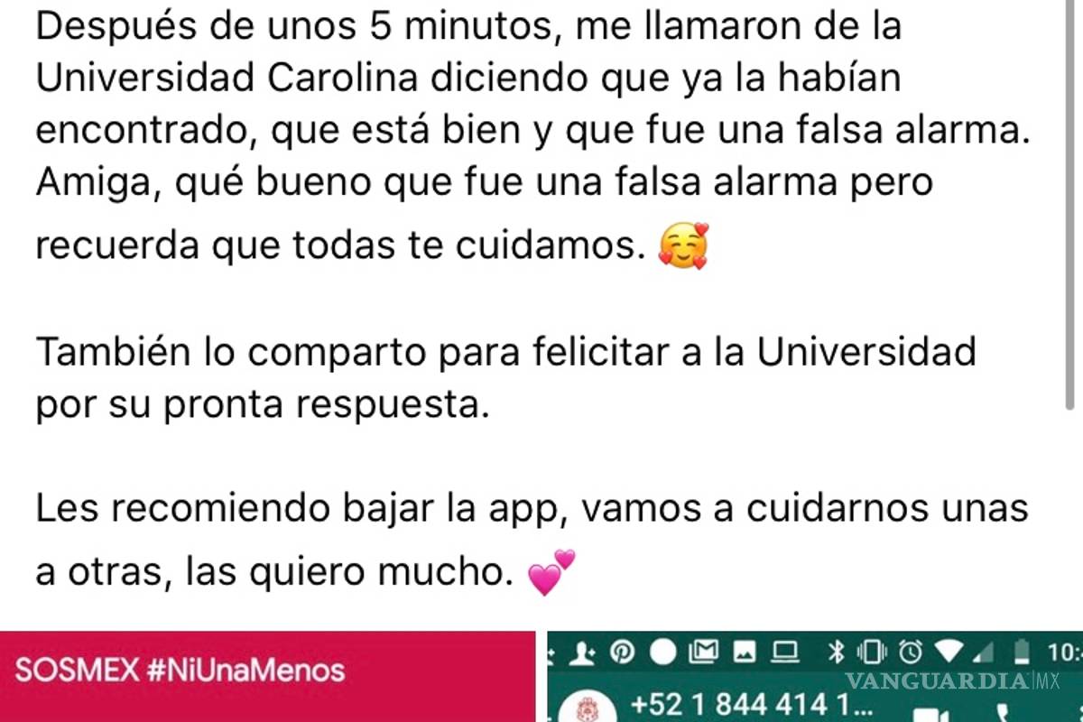 Con app, mujeres saltillenses se cuidan unas a otras; botón de pánico SOSMEX