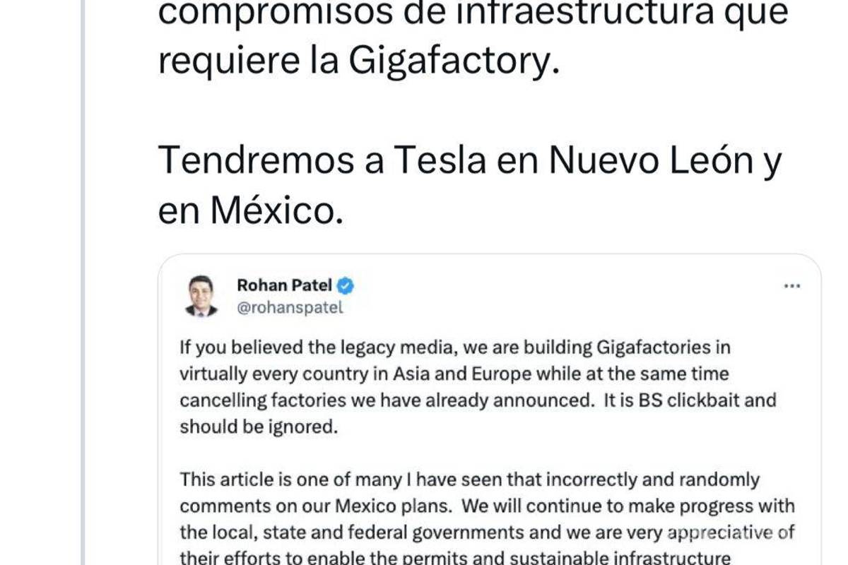 Tesla sí va: Samuel García; armadora solicita a Nuevo León infraestructura