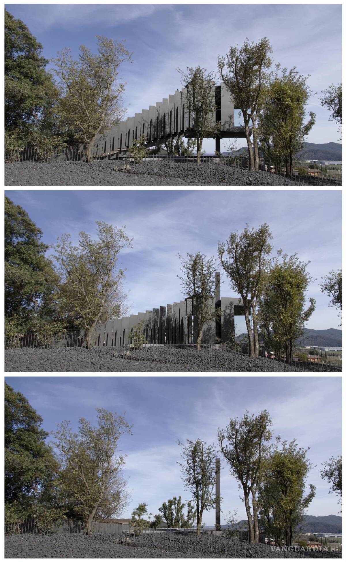 $!Secuencia de la casa IX entrando en la tierra, vista lejana.