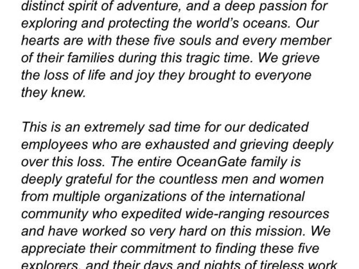 $!No hay sobrevivientes del submarino Titán; restos encontrados son del sumergible