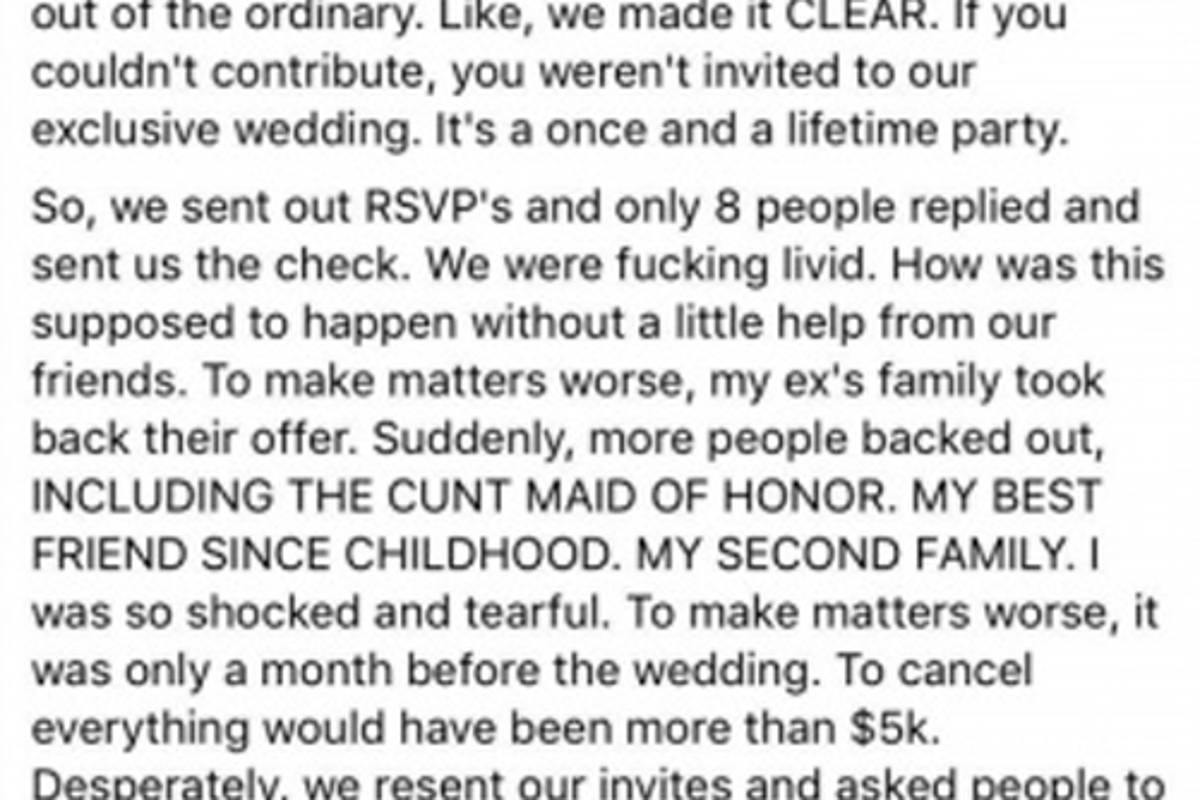 $!Novia quería boda estilo Kardashian, la cancela porque invitados no la apoyaron con dinero