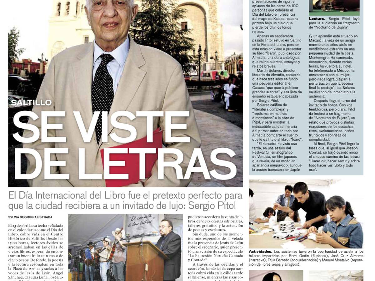 $!Sergio Pitol, un hombre que con palabras ‘hizo oír, sentir y ver’