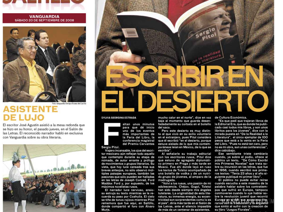 $!Sergio Pitol, un hombre que con palabras ‘hizo oír, sentir y ver’