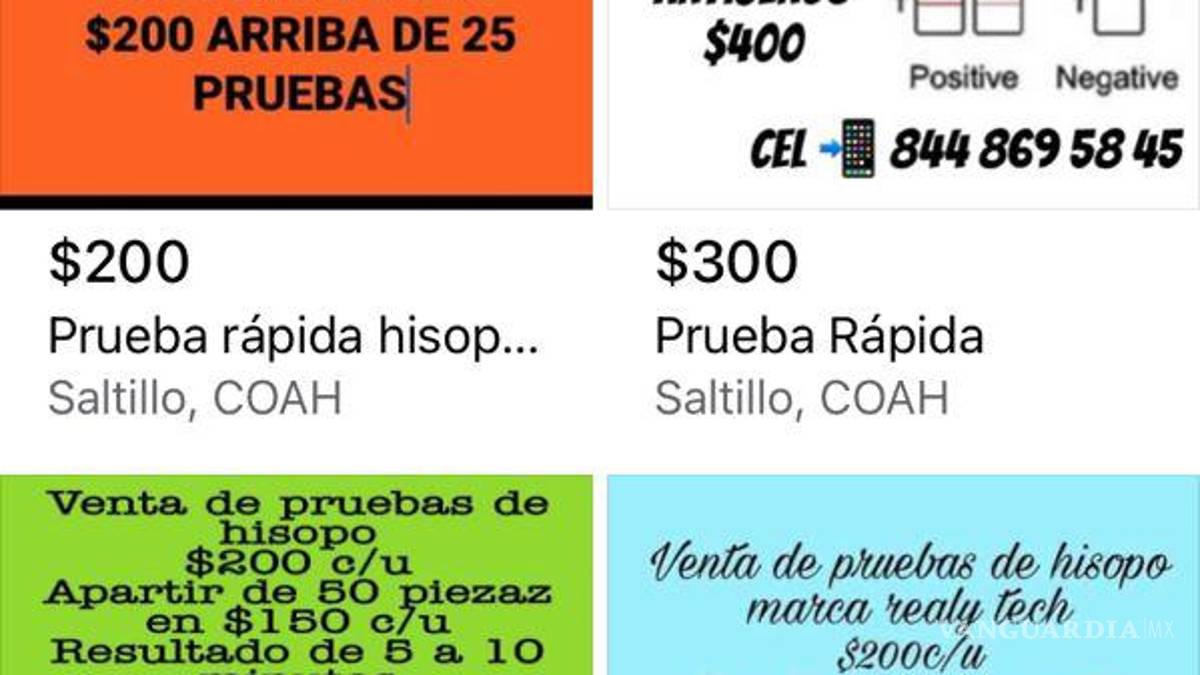 Venden en la red pruebas rápidas antiCOVID hasta en 80 pesos