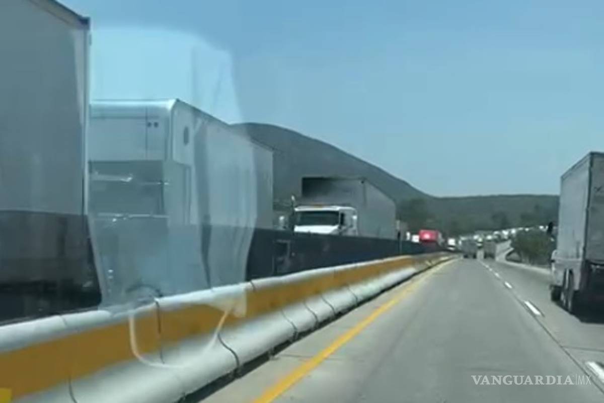 Se quejan usuarios de la carretera 57 de tráfico causado por retén militar