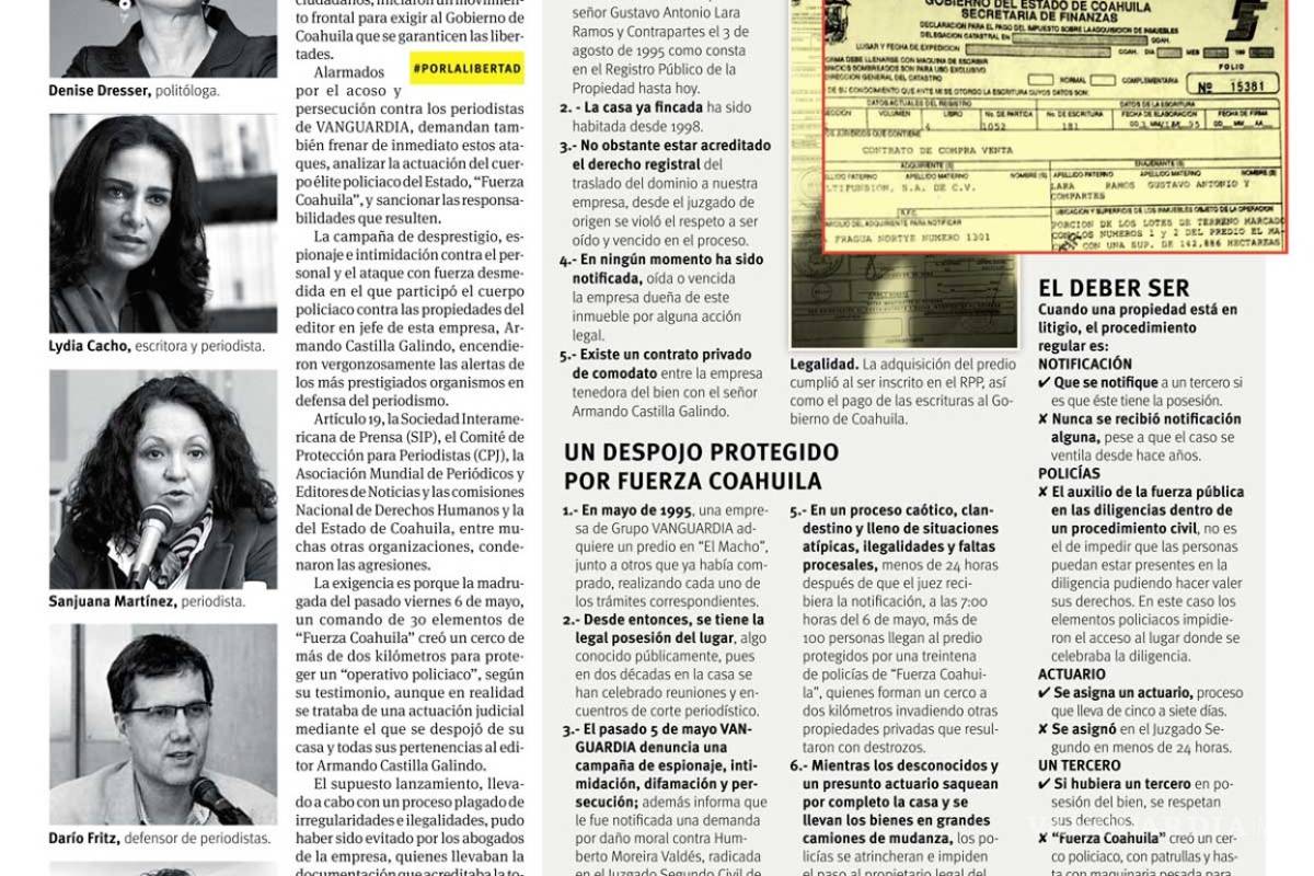 $!Exigen a Coahuila garantizar libertades