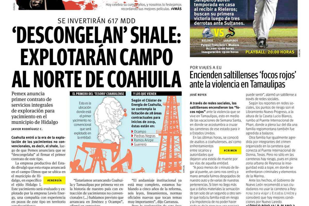 $!AMLO no permitirá el fracking; en pausa inversiones pactadas por Pemex, para extraer gas shale en Coahuila