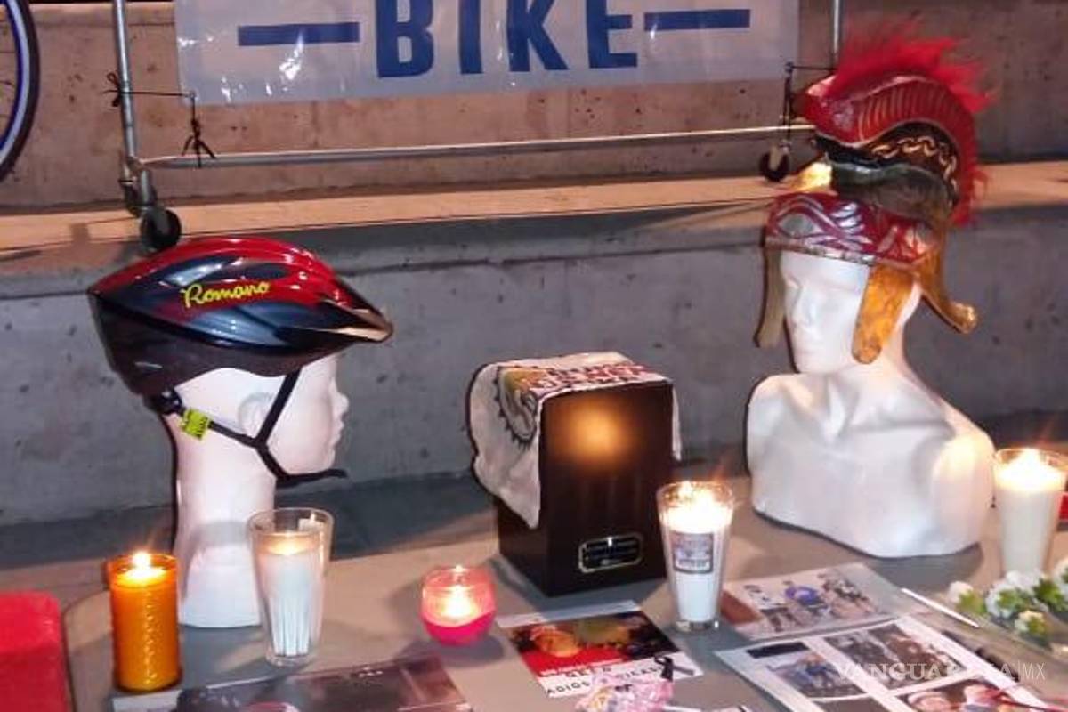 Colectivos de ciclistas de Saltillo hacen homenaje a compañero que falleció tras caída de bicicleta