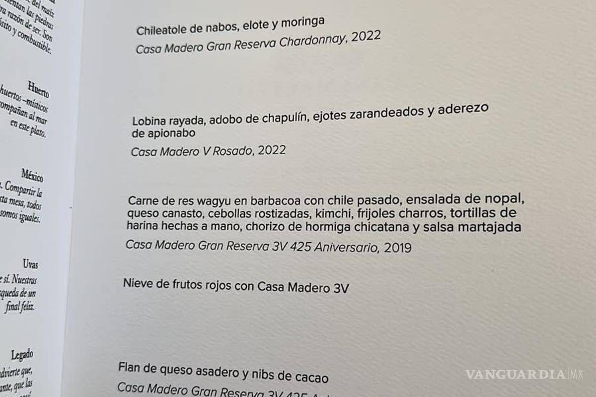 $!El evento estuvo acompañado de una comida preparada con los mejores vinos de Casa Madero.