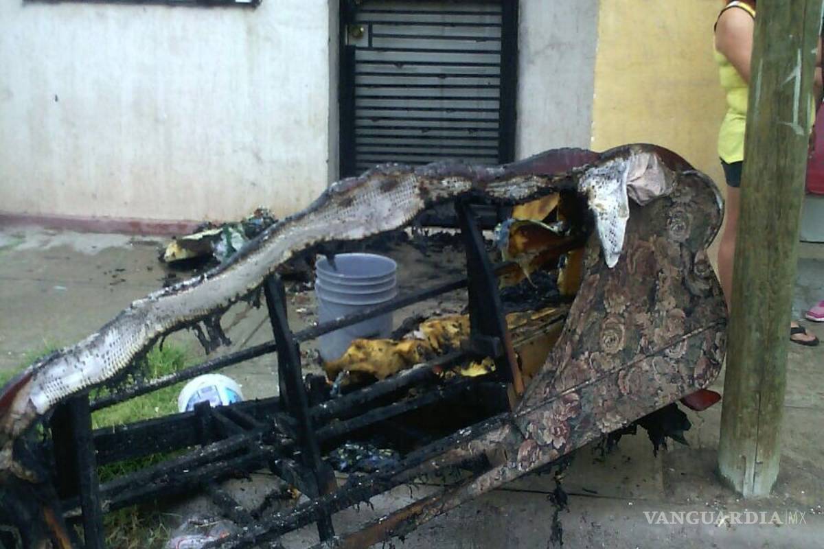 Un lesionado y pérdida de muebles en incendio en casa
