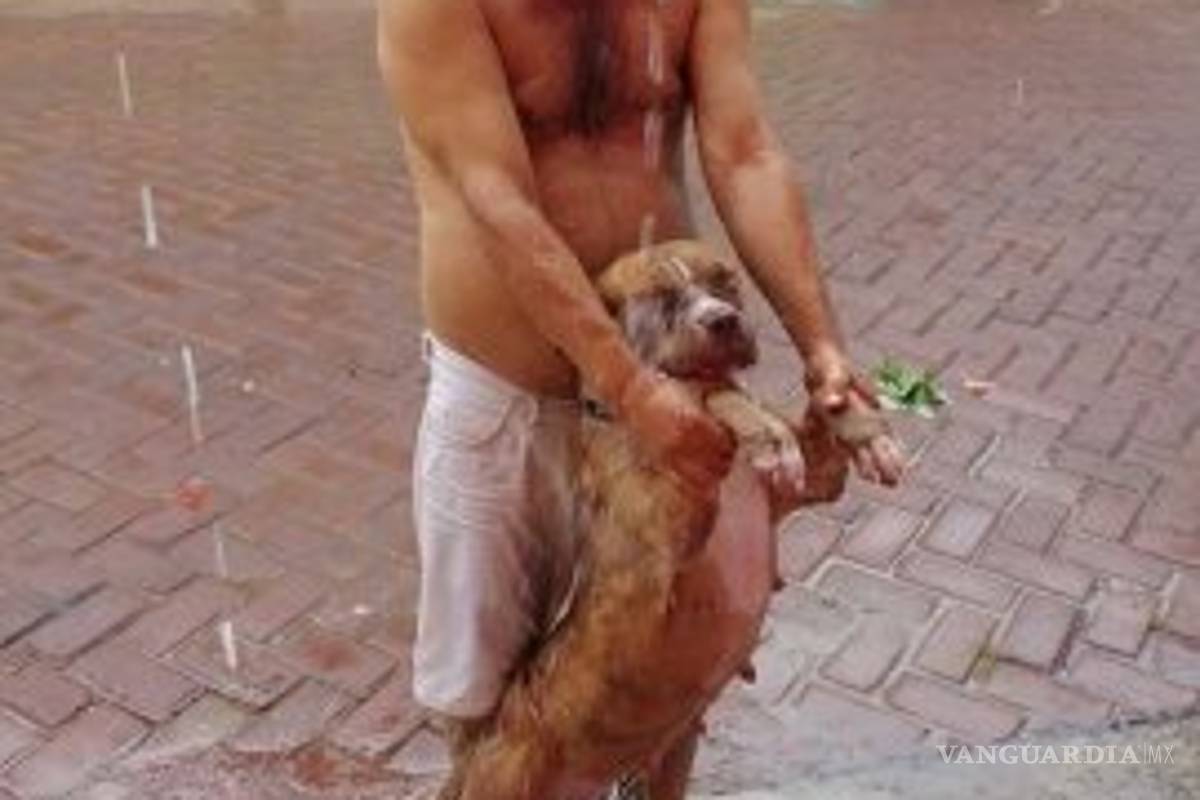 $!Alcalde en Nayarit se desnuda y se baña junto a su perro