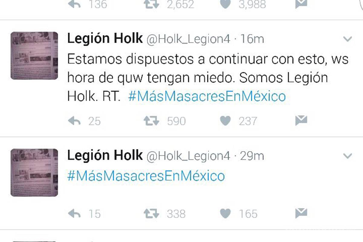 $!Usuarios de redes sociales celebran ataque en Nuevo León usando el hashtag 'MasMasacresEnMexico'