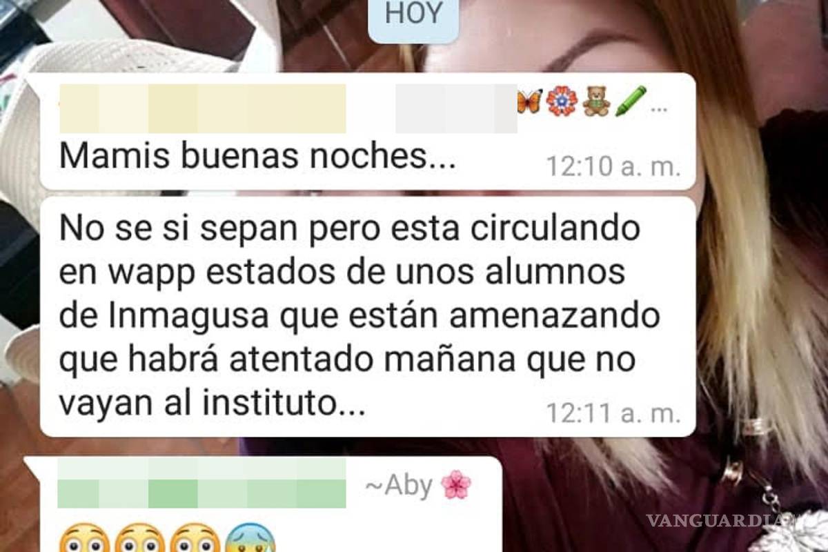 $!Alertan por amenaza de tiroteo en Colegio de Castaños, Coahuila