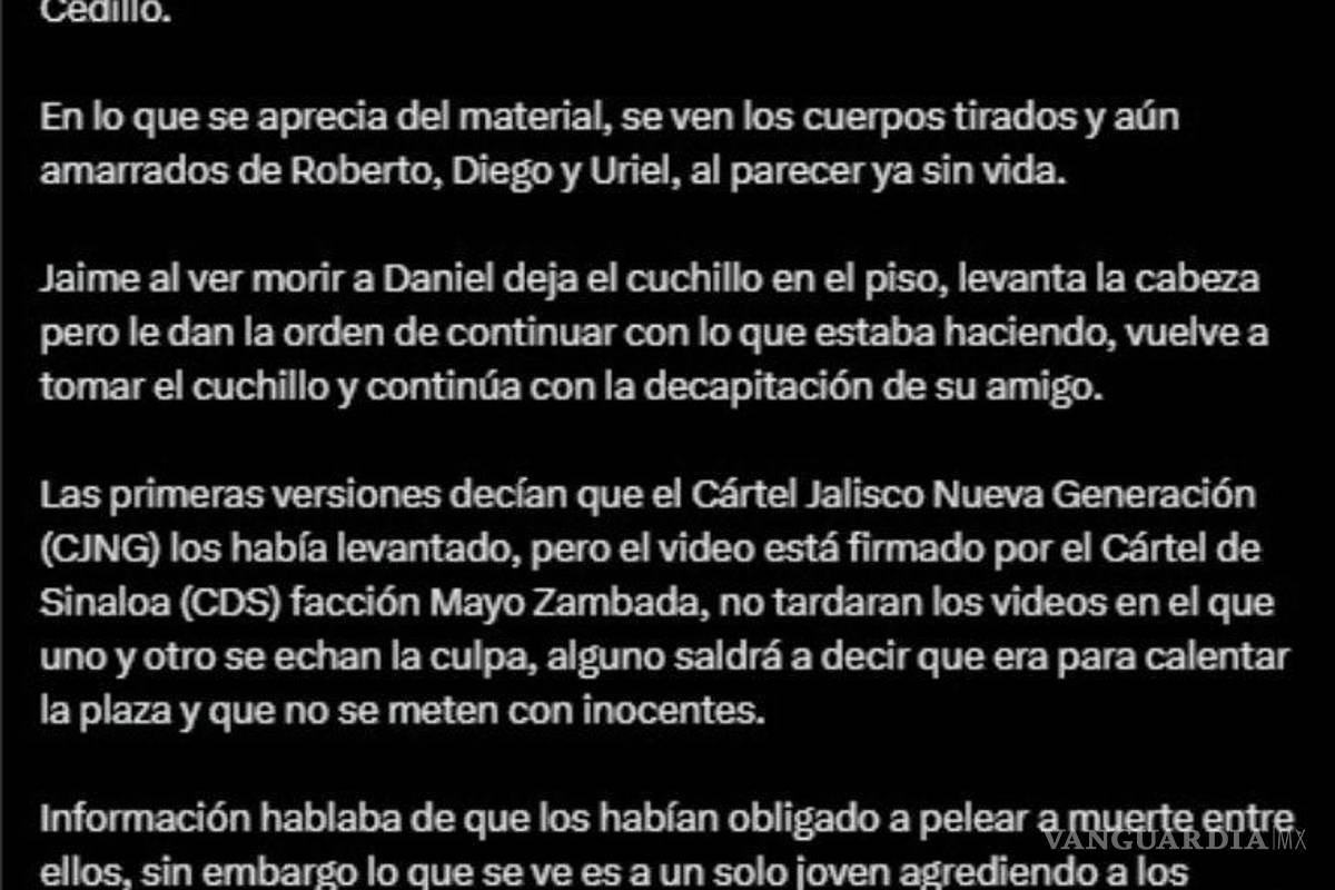 $!Jóvenes desaparecidos en Lagos de Moreno habrían sido obligados a matarse entre ellos
