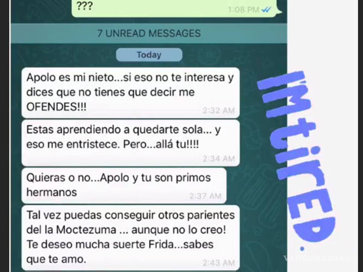 $!Frida Sofía llama prostituta a su mamá y Enrique Guzmán le retira apoyo económico