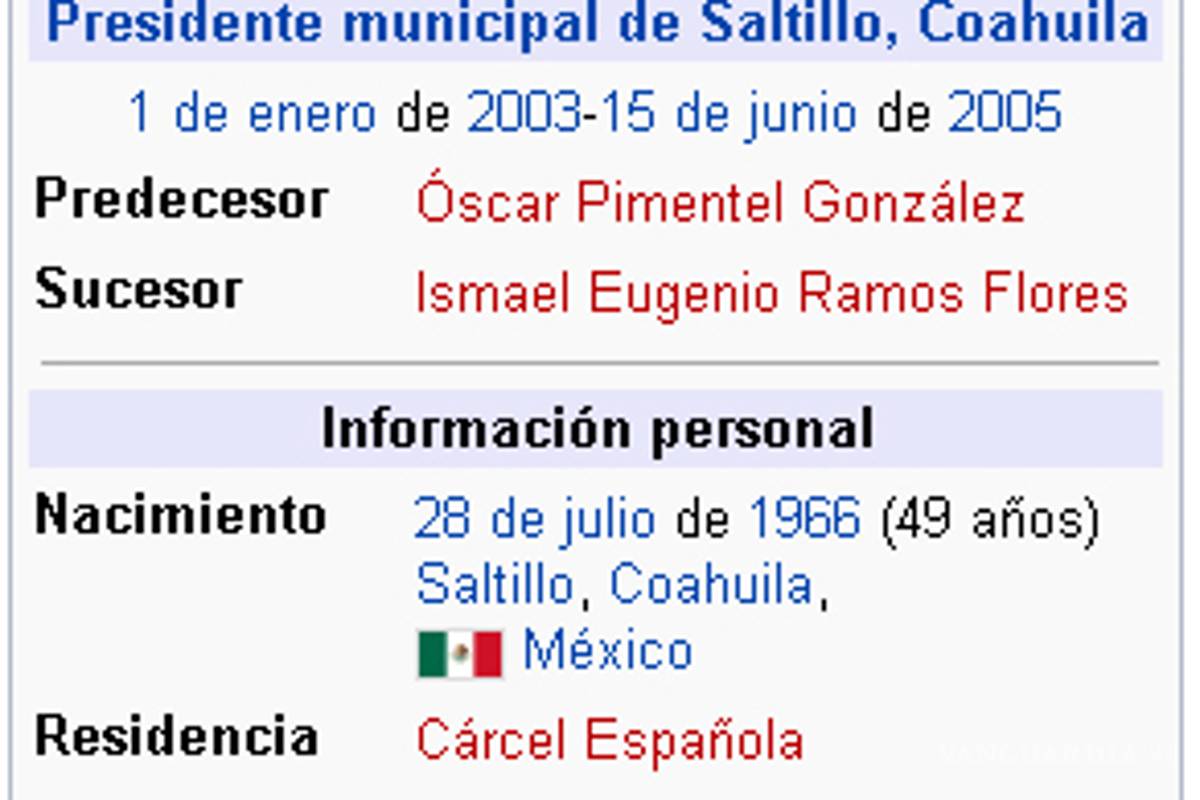 $!Encarcela Wikipedia a Humberto Moreira