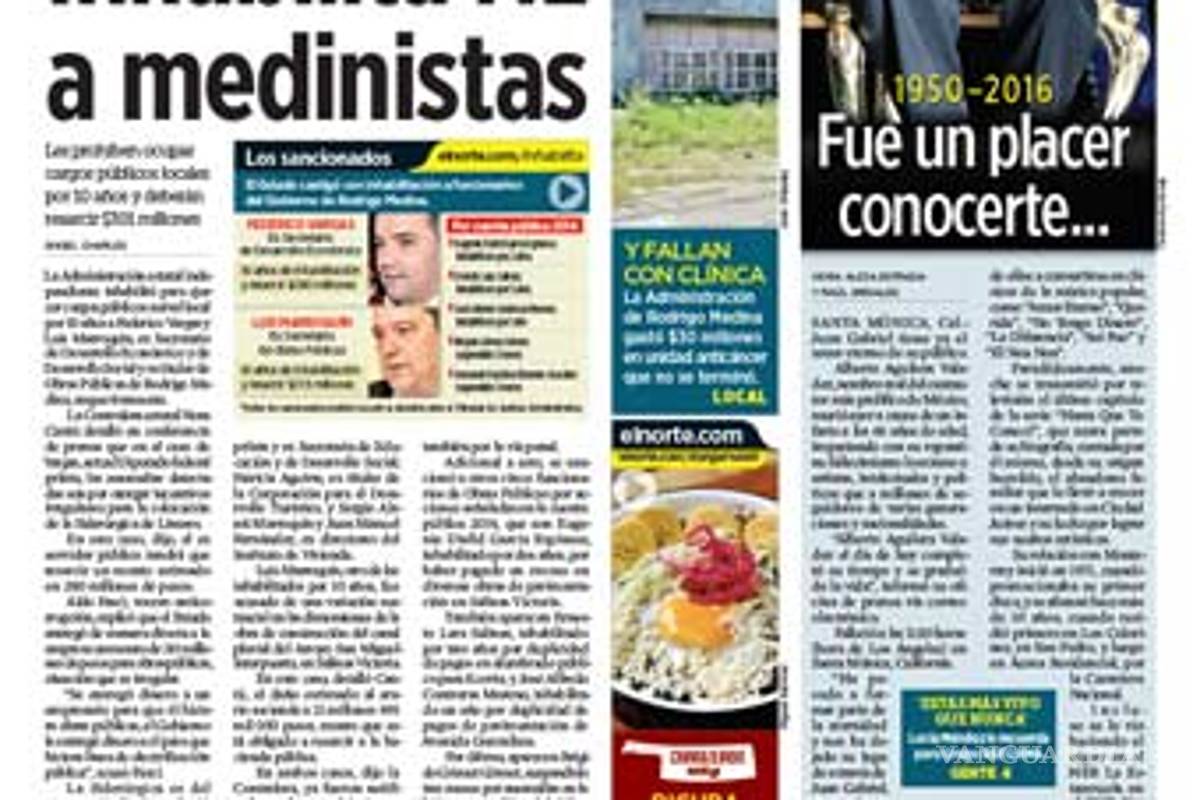 $!Así despidieron los periódicos del mundo a Juan Gabriel